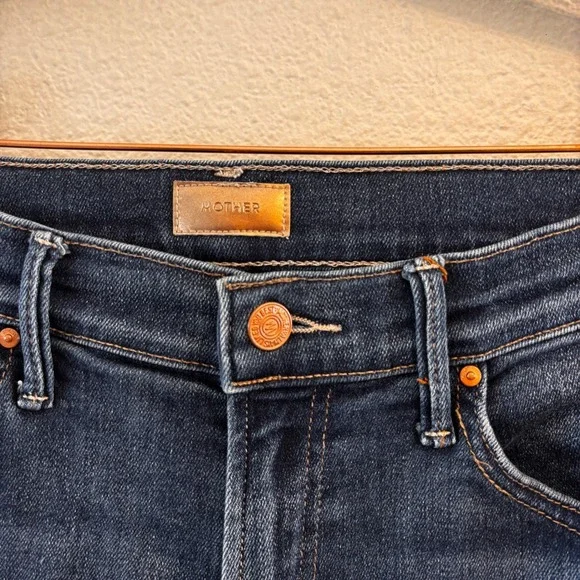 MOTHER Denim Womens Jeans Insider Crop Step Fray Size 29 Home Movies - Picture 4 of 11